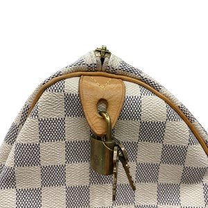 Damier Azur Speedy 35 White GHW