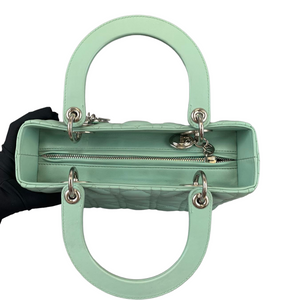 Medium Lady Dior Cannage Aqua SHW