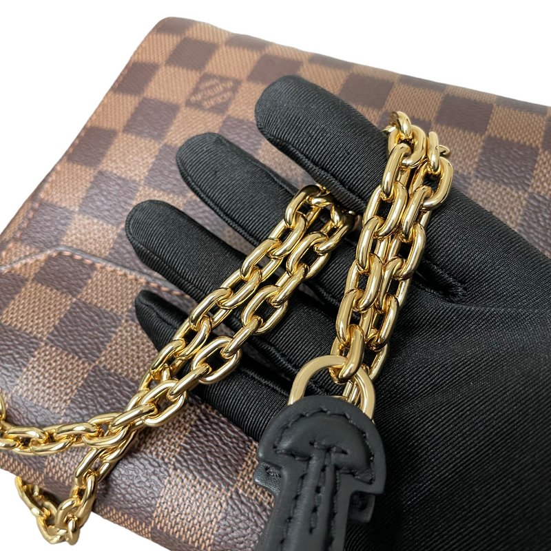 LOUIS VUITTON Damier Ebene Vavin PM Black 1272981