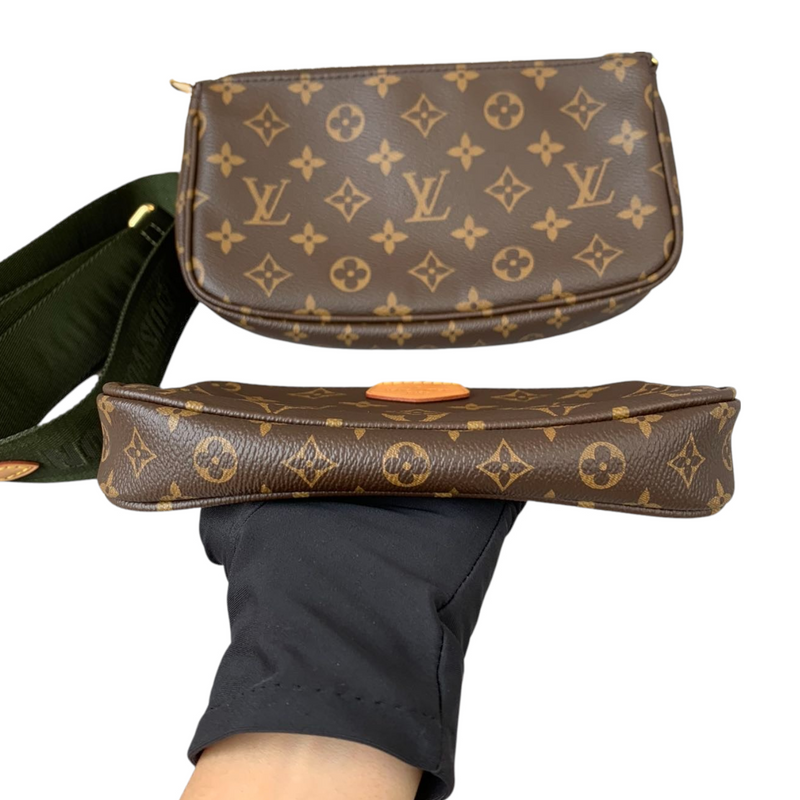 Louis Vuitton Multi Pochette Accessoires Khaki Monogram