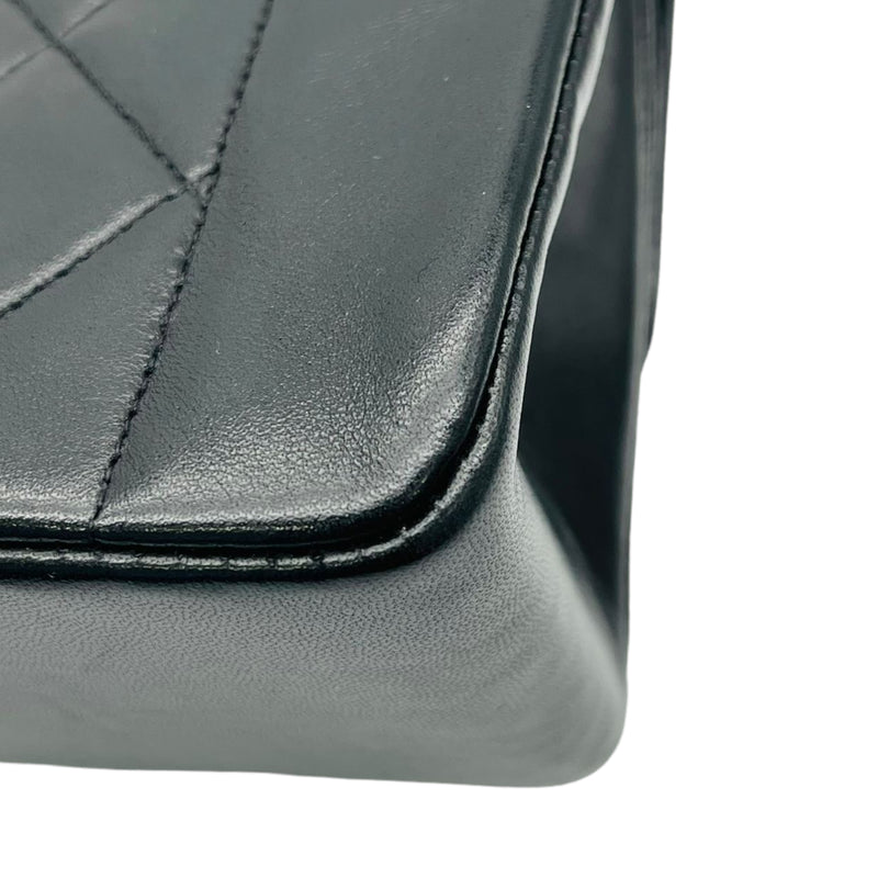 Small Classic Diana flap Black Lambskin GHW