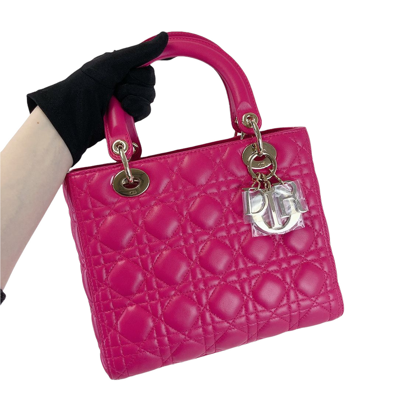 Lady Dior Medium Pink SHW