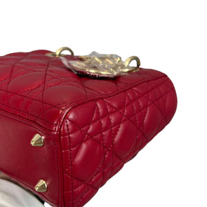 Small My Lady Dior Lambskin Red GHW