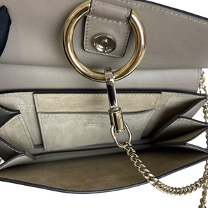 Faye Crossbody Small Leather Grey GHW