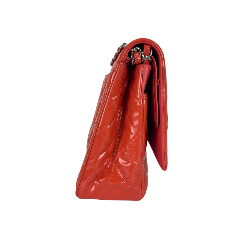 Double Flap Maxi Patent Coral SHW