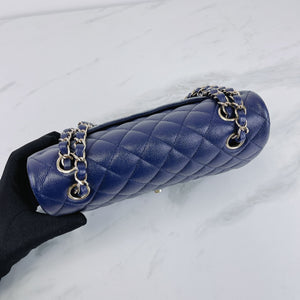 Small Classic Double Flap Caviar Blue LGHW