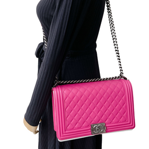 Boy Bag New Medium Lambskin Pink GHW
