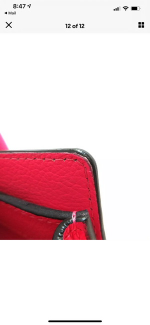 Drummed Leather Micro Luggage Pink