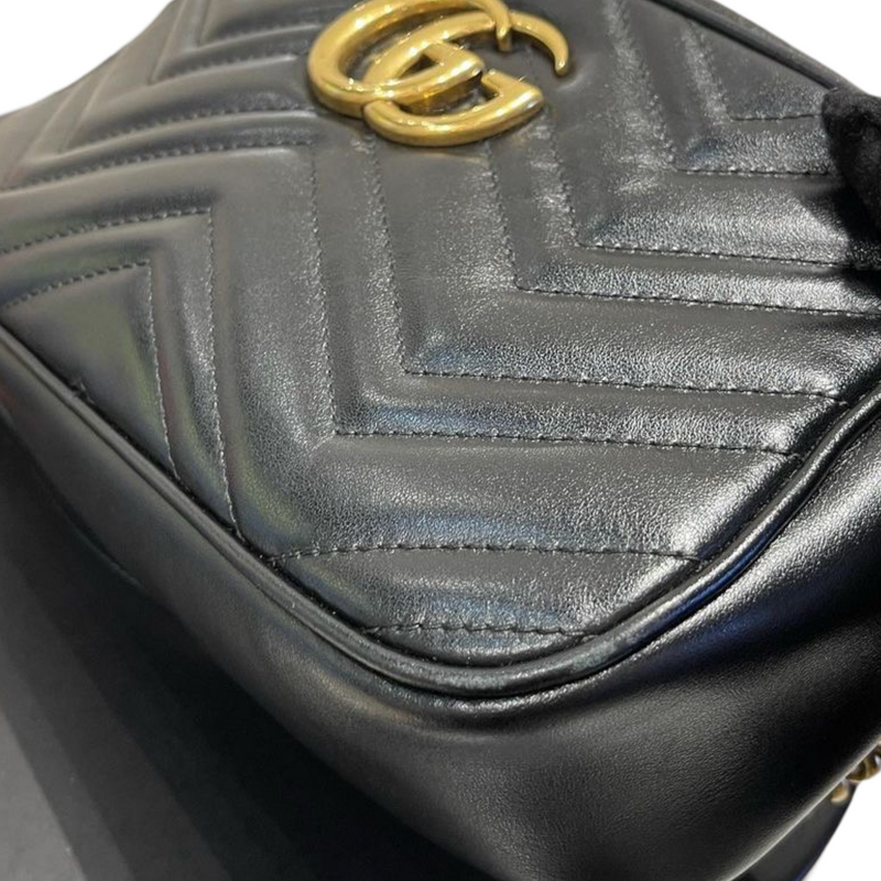 Marmont Leather Camera Small Black GHW