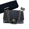 Classic Single Flap Maxi Caviar Black GHW