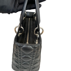 Lambskin Medium Lady Dior Black SHW