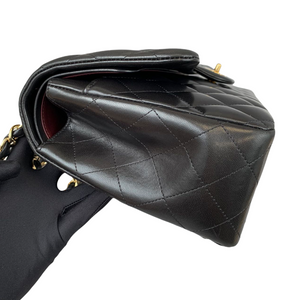 Jumbo Double Flap Lambskin Black GHW
