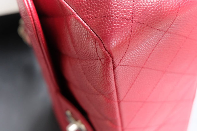 Single Flap Jumbo Caviar Red SHW