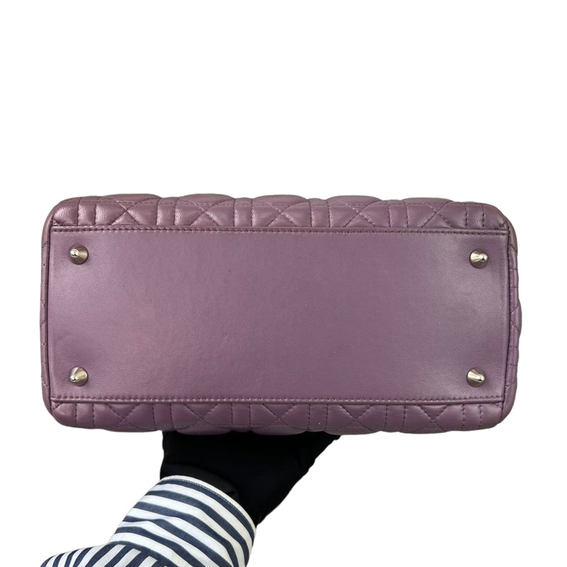 Medium Lady Dior Lambskin Purple SHW