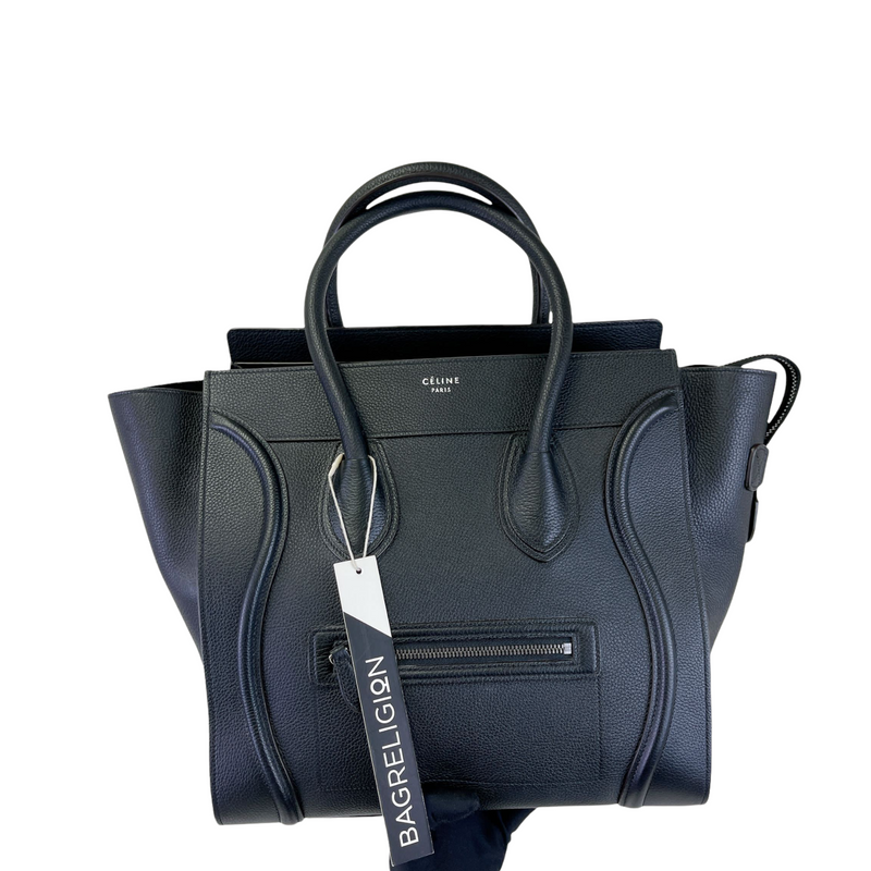 Celine mini luggage handbag in drummed calfskin outlet
