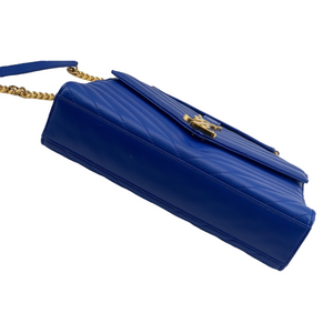 Envelope Medium Leather Blue GHW
