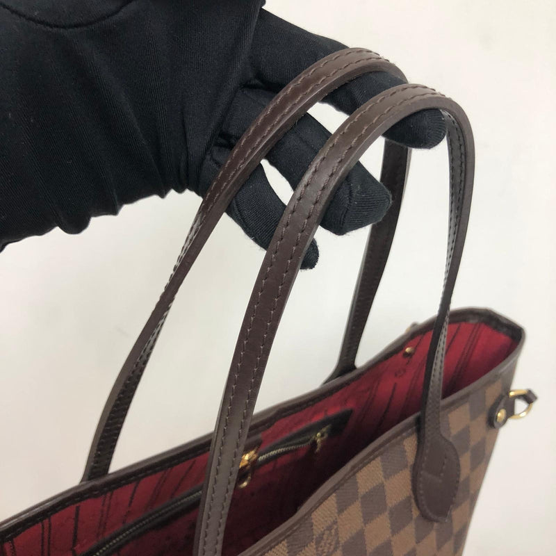 Buy Louis Vuitton Pre-loved LOUIS VUITTON Neverfull PM Damier ebene Handbag  tote bag PVC leather Brown Online