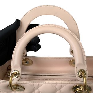 Cannage Lady Dior Medium Lambskin Light Pink GHW