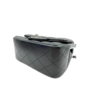 Classic Flap Square Mini Lambskin Black SHW