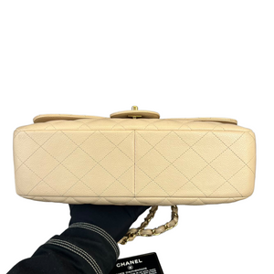 Classic single Flap Beige Jumbo SHW