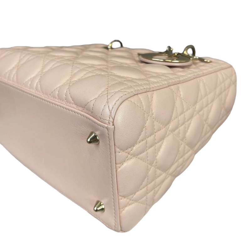 Cannage Lady Dior Medium Light Pink GHW