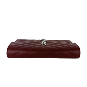 Envelope WOC Small Grained Leather Red SHW