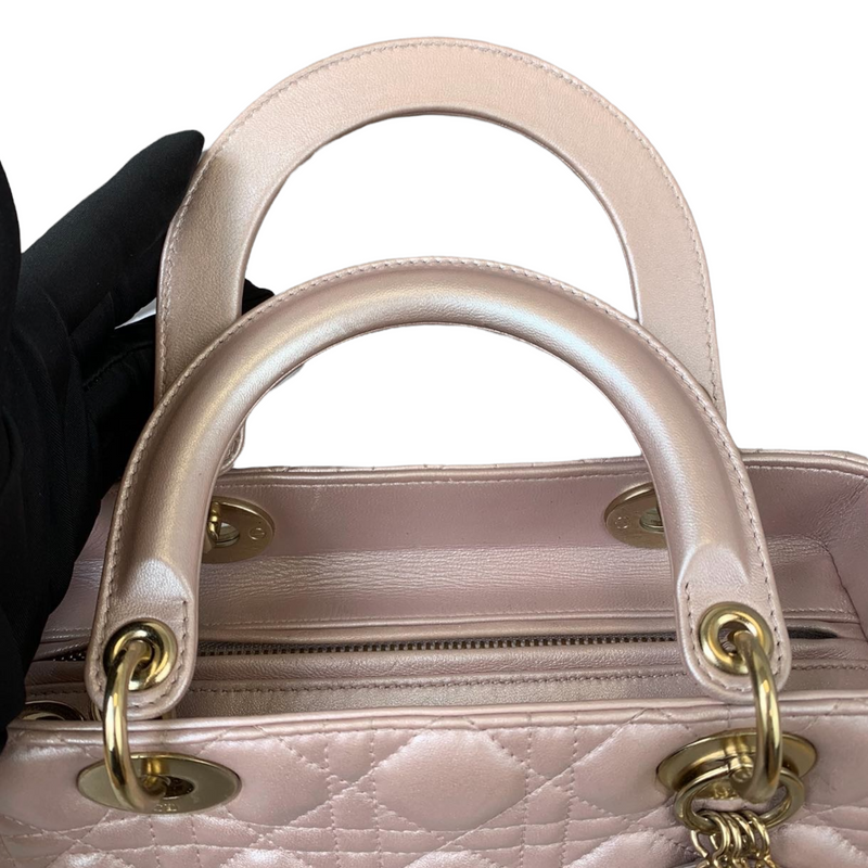 Lady Dior Medium Lambskin Light Pink GHW