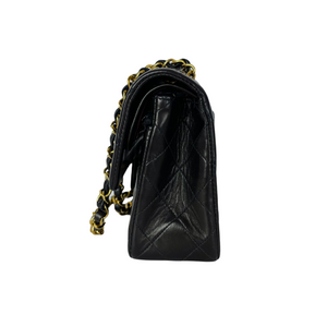 Vintage Classic Double Flap Bag Lambskin Small Black GHW