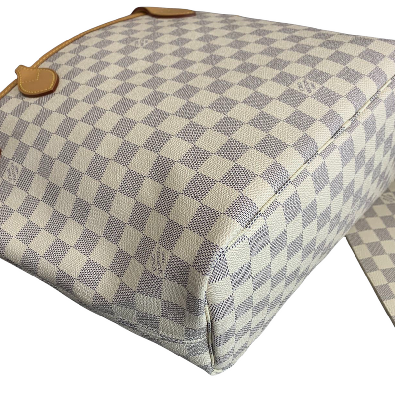 Damier Azur Neverfull MM White GHW