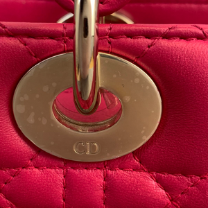 Lady Dior Lambskin Medium Pink GHW