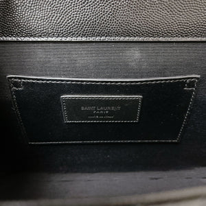 Quilted Envelope Medium Grained Leather Black BHW