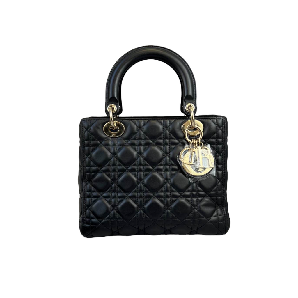 Lady Dior Medium Black GHW