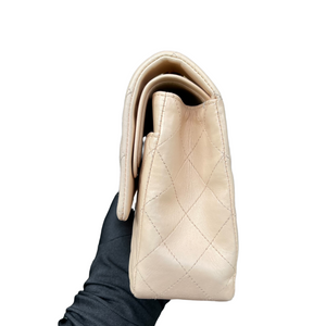 Classic Lambskin Double Flap Medium Beige GHW