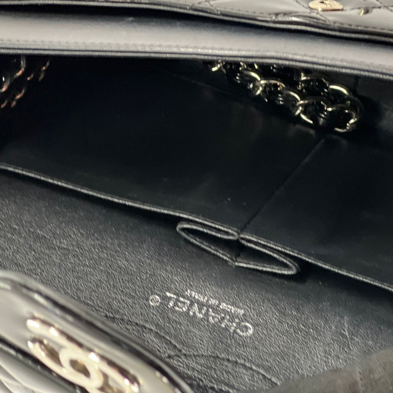 Double Flap Jumbo Patent Black SHW