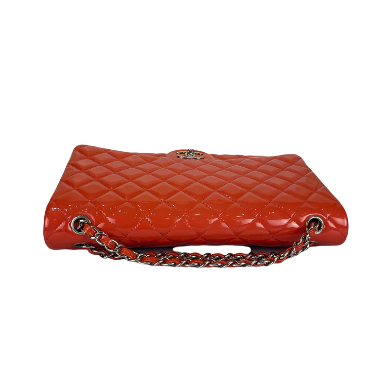Double Flap Maxi Patent Coral SHW