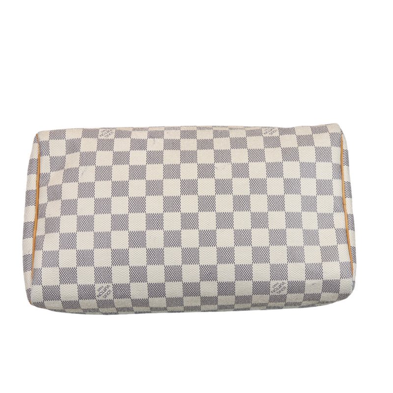 Speedy 30 Damier Azur Canvas GHW