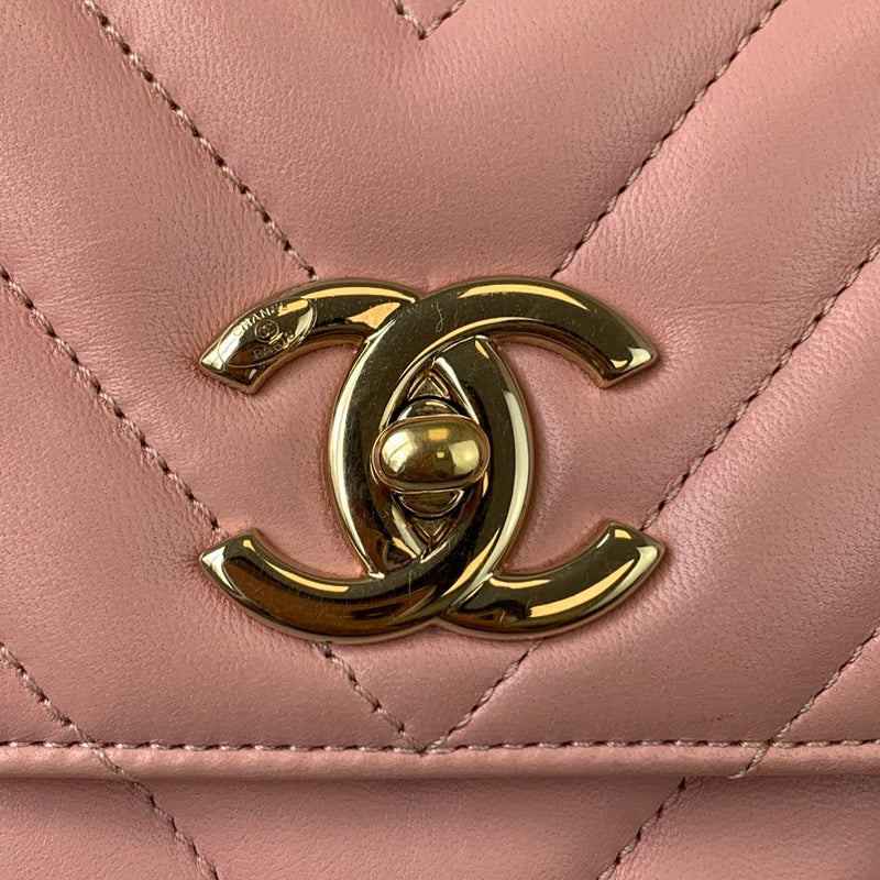 Small Trendy CC Flap Lambskin Pink GHW