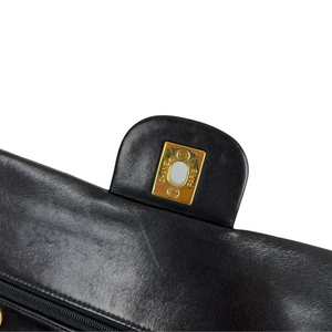 Vintage Classic Double Flap Lambskin Small Black GHW