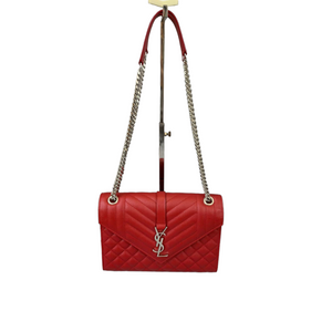 Medium Envelope Grain de Poudre Red GHW