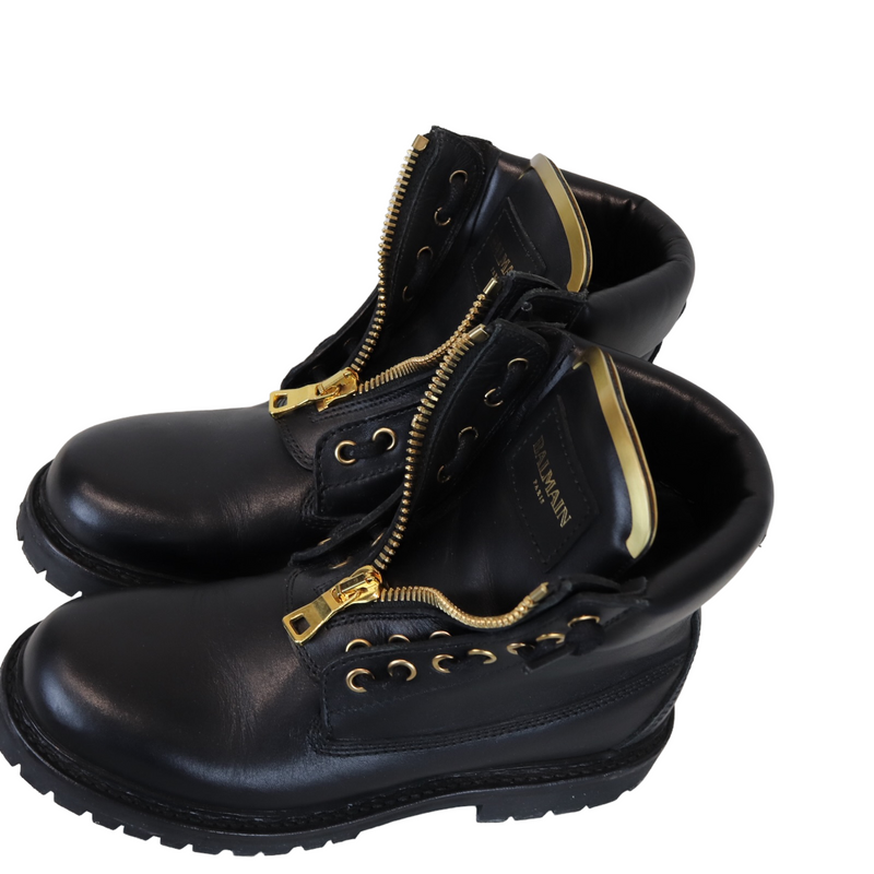 Combat Boots Black GHW Size 37