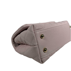 Small Coco Handle Caviar Pink GHW