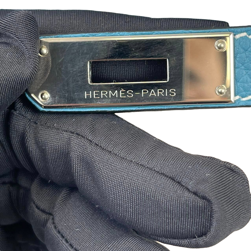 Birkin 35 Blue Jean Clemence PHW