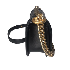 Small Boy Lambskin Black GHW