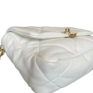 19 Lambskin White Small Mixed Hardware