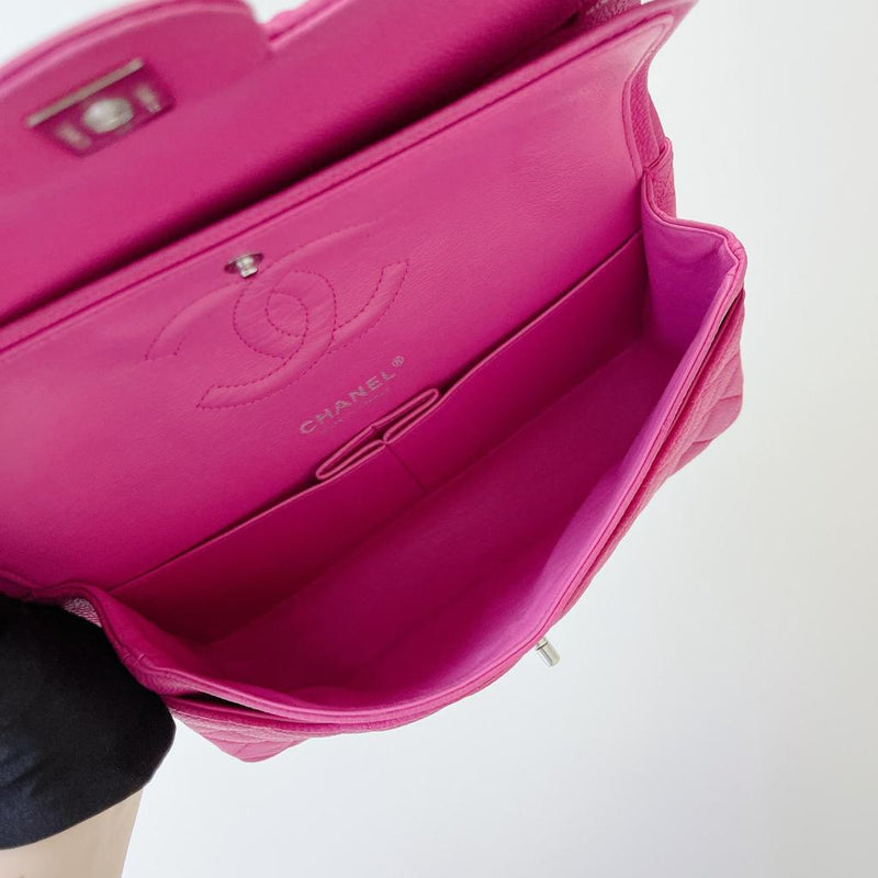 Classic Double Flap Matte Caviar Medium Pink SHW
