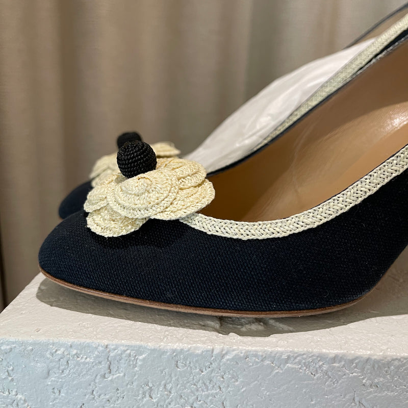 Pumps Floral CC Embellishment Black 39.5