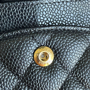 Medium Classic Flap Caviar Black GHW