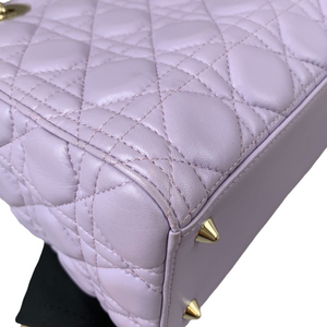 Medium Lady Dior Lambskin Lilac GHW