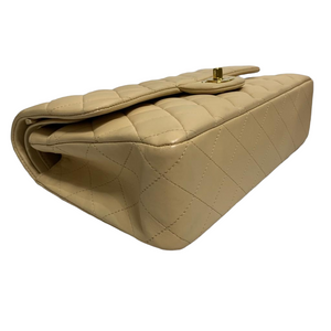 Classic Flap Medium Lambskin Beige GHW