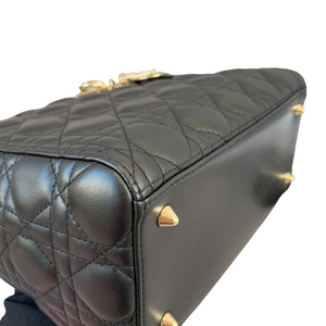 Lady Dior Lambskin Medium Black GHW